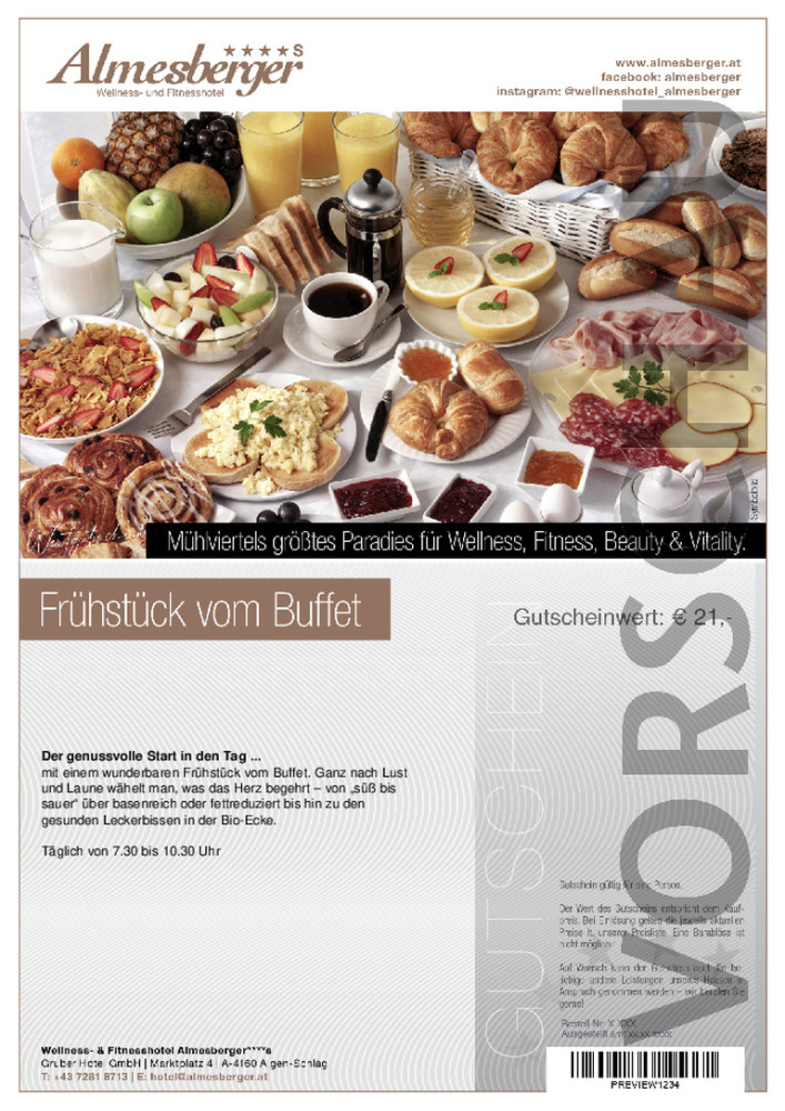 Frühstück vom Buffet